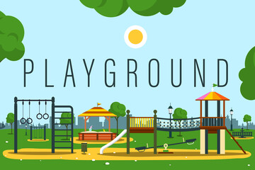 Empty Playground Vector Illustration