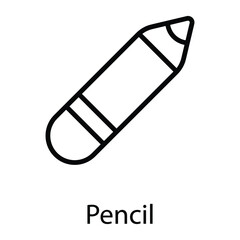 pencil vector line icon