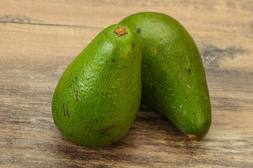 Two ripe exotic avocado vegetable