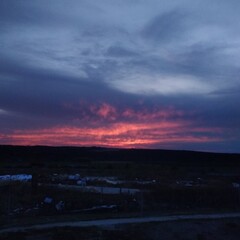 sunset in the mountains