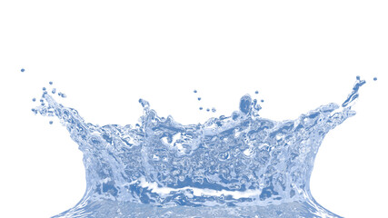 Water Splash Frame on black background. 3d illustration.