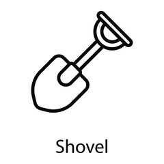 shovel vector line icon