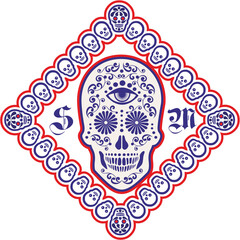 Holy Death, Day of the Dead, mexican sugar skull, grunge vintage design t shirts