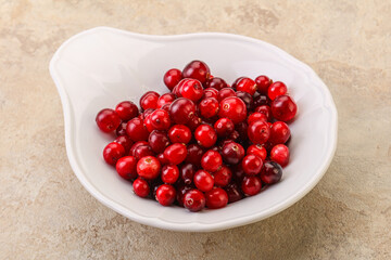 Sweet and tasty cranberry in the bowl