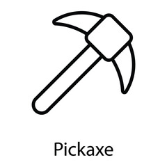pick axe line vector icon