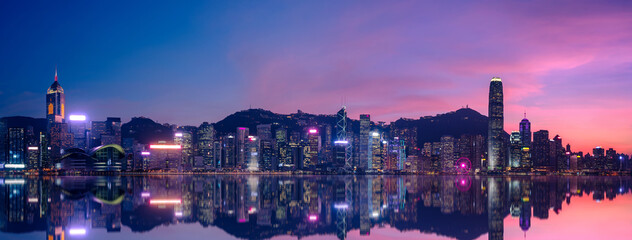 Cityscape at Victoria Harbour in Hong Kong