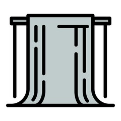 Studio wall paper icon. Outline studio wall paper vector icon for web design isolated on white background