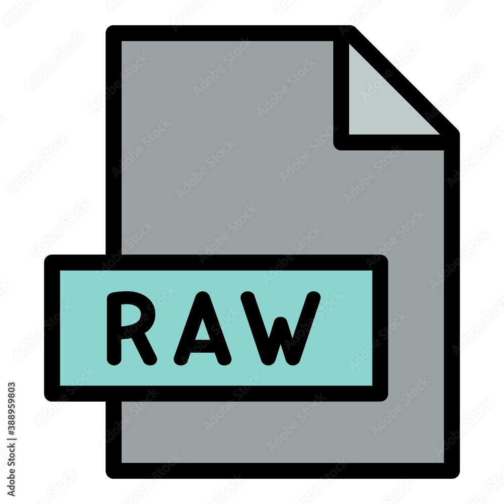 Poster raw file icon. outline raw file vector icon for web design isolated on white background