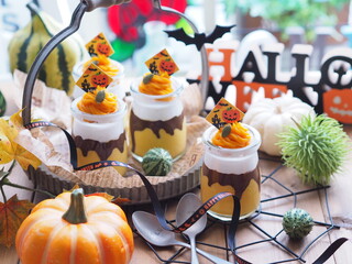 カボチャのプリンでハッピーハロウィン