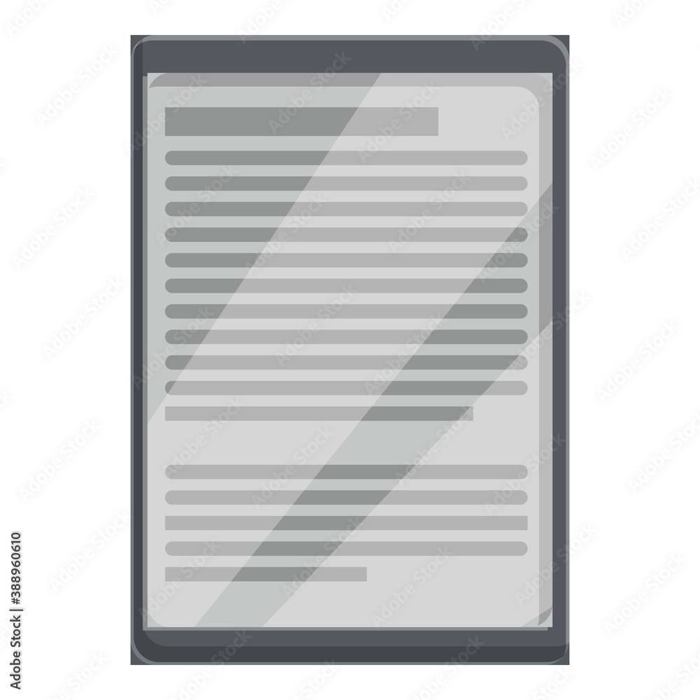 Aufkleber e-book tablet application icon. cartoon of e-book tablet application vector icon for web design isol