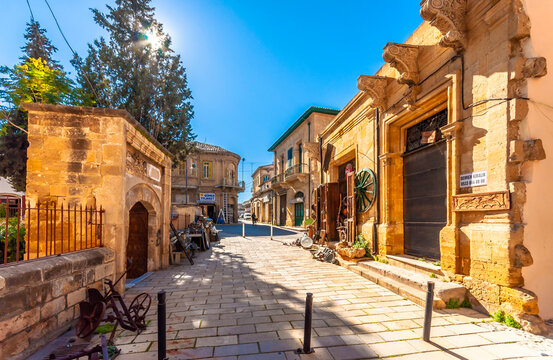 Streets of old Nicosia view. Nicosia is capital of Northern Cyprus.