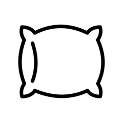 Vector flat style illustration of pillow icon isolated on white background
