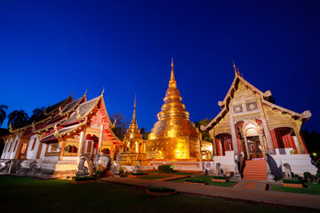 Fototapeta premium The Wat Phra Sing Temple located in Chiang Mai Province ,Thailand