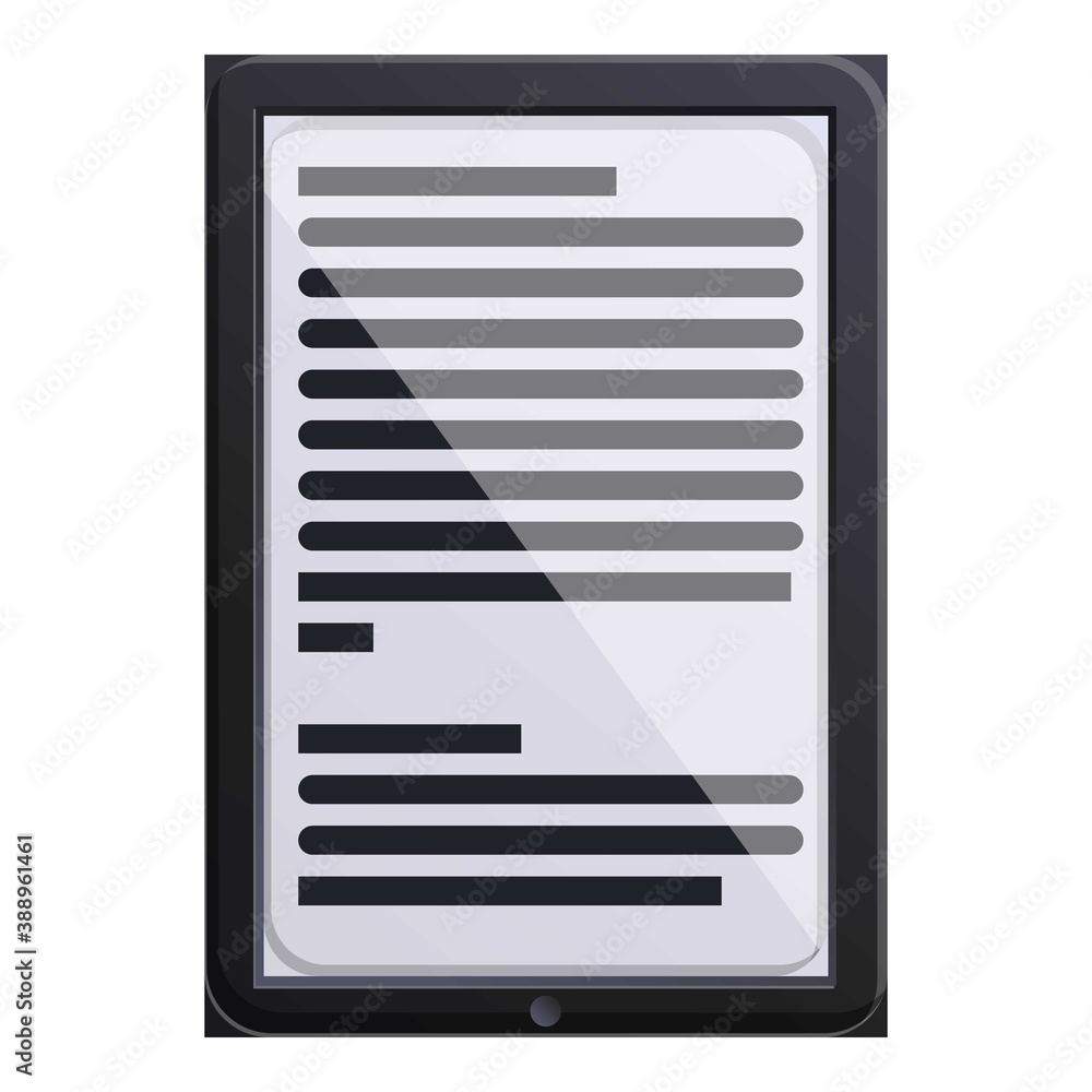 Poster e-book guide application icon. cartoon of e-book guide application vector icon for web design isolat