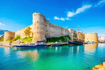 Selbstklebende Fototapete Zypern Kyrenia Castle view in Northern Cyprus