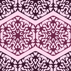 Abstract background similar to a flower or snowflake. Ornament suitable for textiles, fabrics, bedding. Seamless Vector Illustration