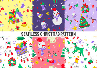Seamless christmas Pattern Vector for banner