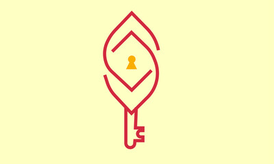 key hole in a key monogram