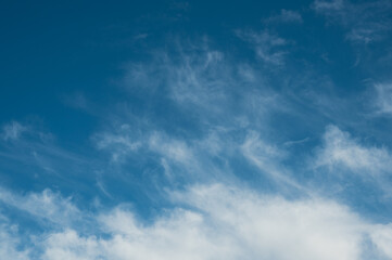 Naklejka na ściany i meble Blue sky with high light clouds