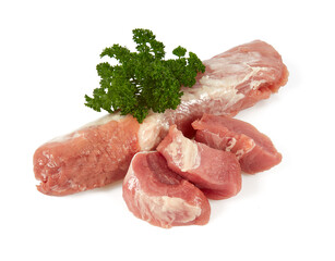 pork tenderloin isolated on white backrgound
