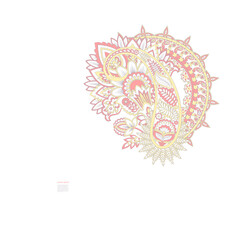 Paisley Floral oriental Isolated Pattern