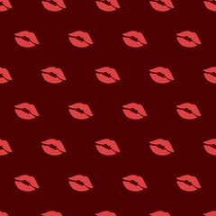 Red Passionate Kiss Vector Graphic Pattern