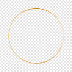 gold brush round frame banners on white background	
