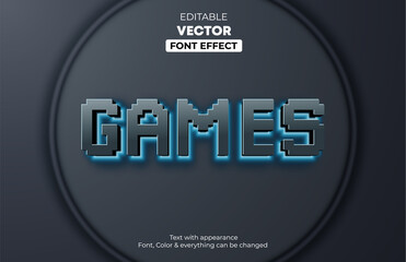 Games Editable Text Effect