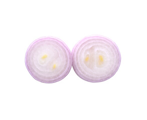 shallots onion chopped isolated on a white background