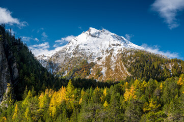 Tête Pegnat at Derborence in autumn