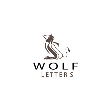 letter s illustration wolf logo modern creative design vector template