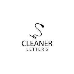 Fototapeta premium simple logo cleaner initials s, vector illustration design template
