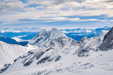 Fototapeta na wymiar ski resort in the mountains
