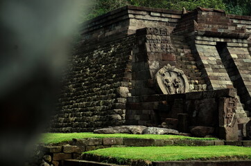 main building of the Sukuh temple on the western slope of Mount Lawu Indonesia.