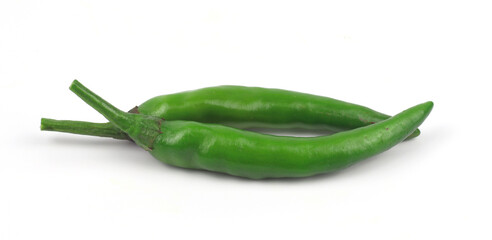 Chili peppers on a white background