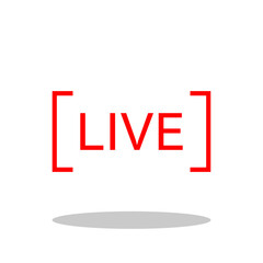 Fototapeta premium Live streaming icon in trendy flat style. Broadcast live / Stream symbol for your web site design, logo, app, UI Vector EPS 10. 