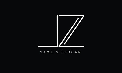 LZ, ZL, L, Z abstract letters logo monogram - obrazy, fototapety, plakaty