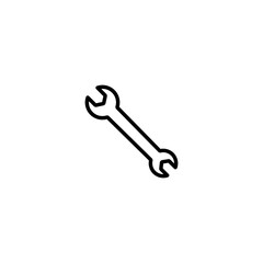 Repair service sign vector. Wrench line icon