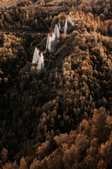 earth pyramides of Euseigne in autumn colors