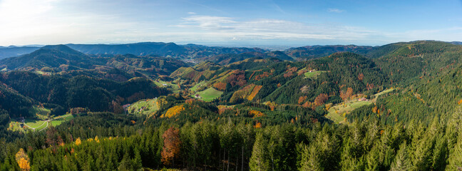 Panoramablick ins Renchtal, Schwarzwald