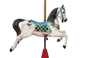 Cheval de bois d'un carrousel  © hcast