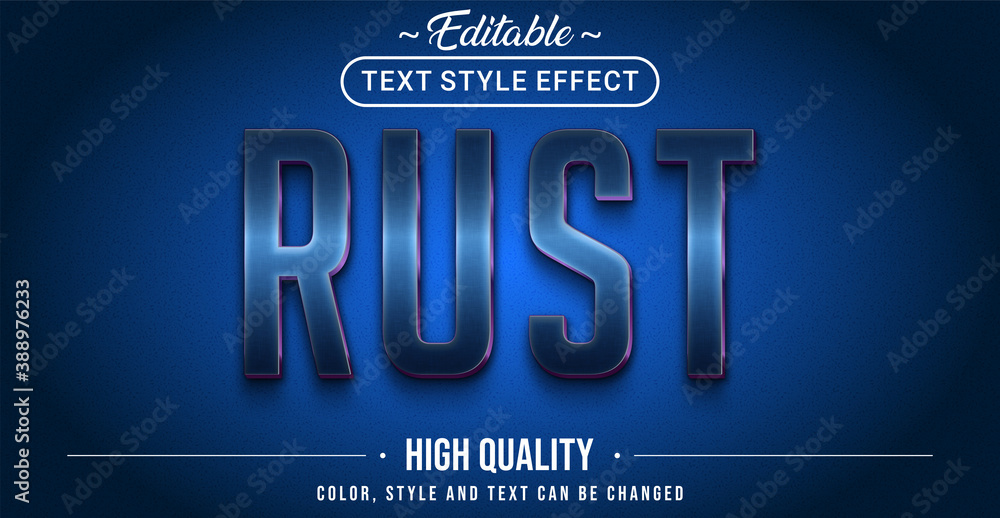 Poster Editable text style effect - Rust theme style.