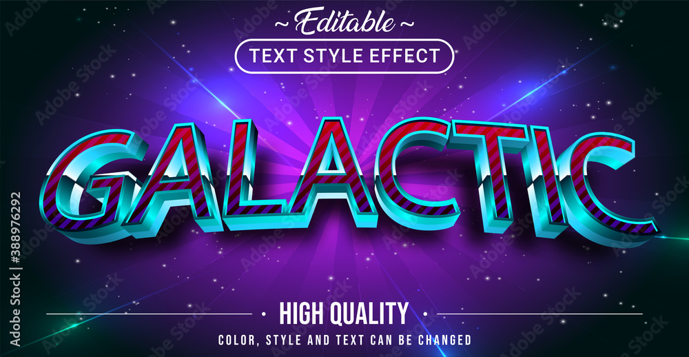 Poster editable text style effect - galactic war theme style.