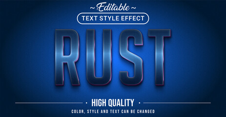 Editable text style effect - Rust theme style.