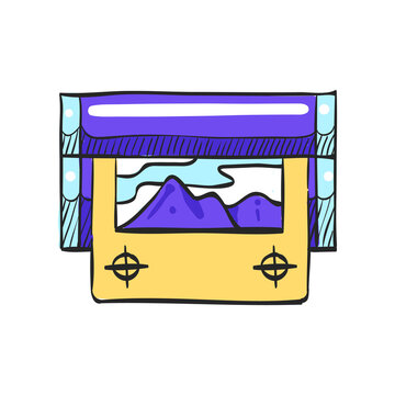 recommend clip art: Printing proof icon in color drawing. Print shop service publisher desktop publishing