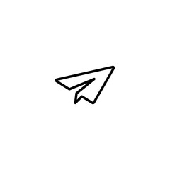 Paper plane line icon vector, Paper plane symbol