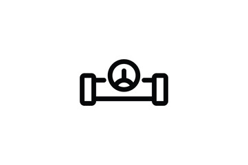 Industry Outline Icon - Pipe Pressure