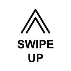 Swipe up, set of buttons for social media. Arrows, buttons and web icons for advertising and marketing in social media application. Scroll or swipe up. vector illustration on white background