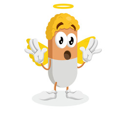 
cute angel mascot