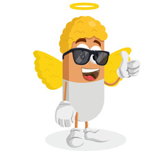 
cute angel mascot